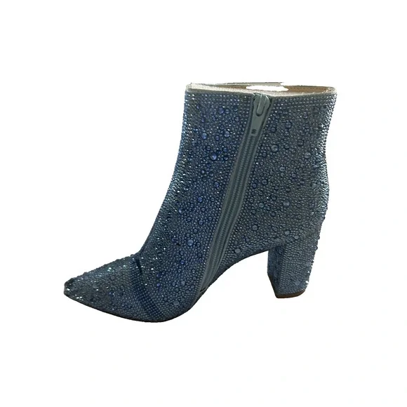Betsy Johnson SB Cady Rhinestone Ankle Boots Booties Size 6 Light Blue NEW - Picture 11 of 13